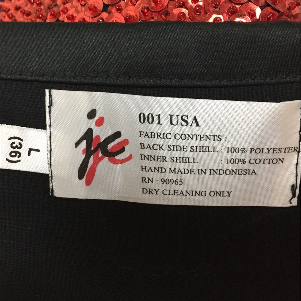 JC Red Sequin Bustier Top Size L (36) - Picture 5 of 5
